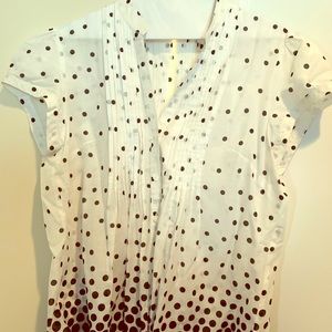 Michael Kors Polka Dot Swing Buttowndown L